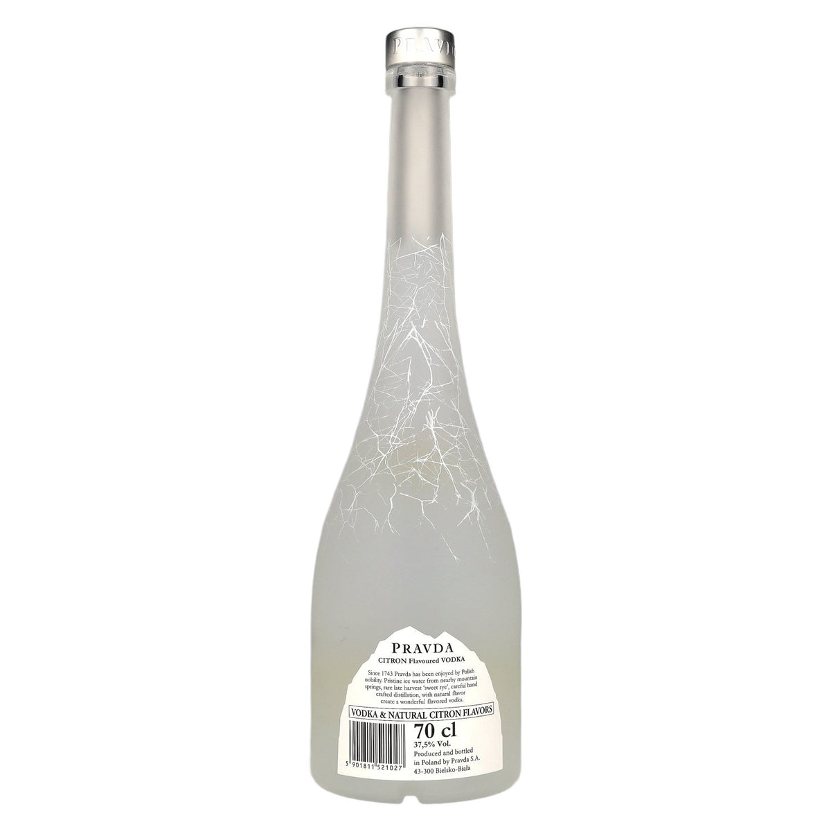 Pravda CITRON Flavoured Vodka 37.5% ABV 0.7 l