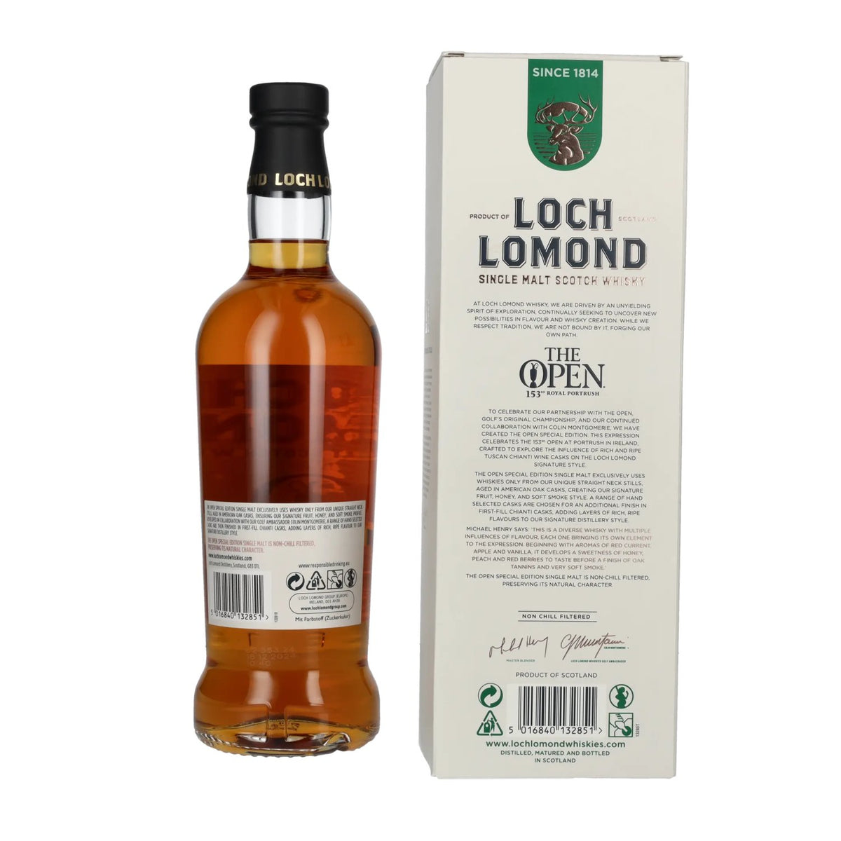 Loch Lomond THE OPEN SPECIAL EDITION Chianti Wine Casks Single Malt 2025 46% ABV 0.7l in a gift box