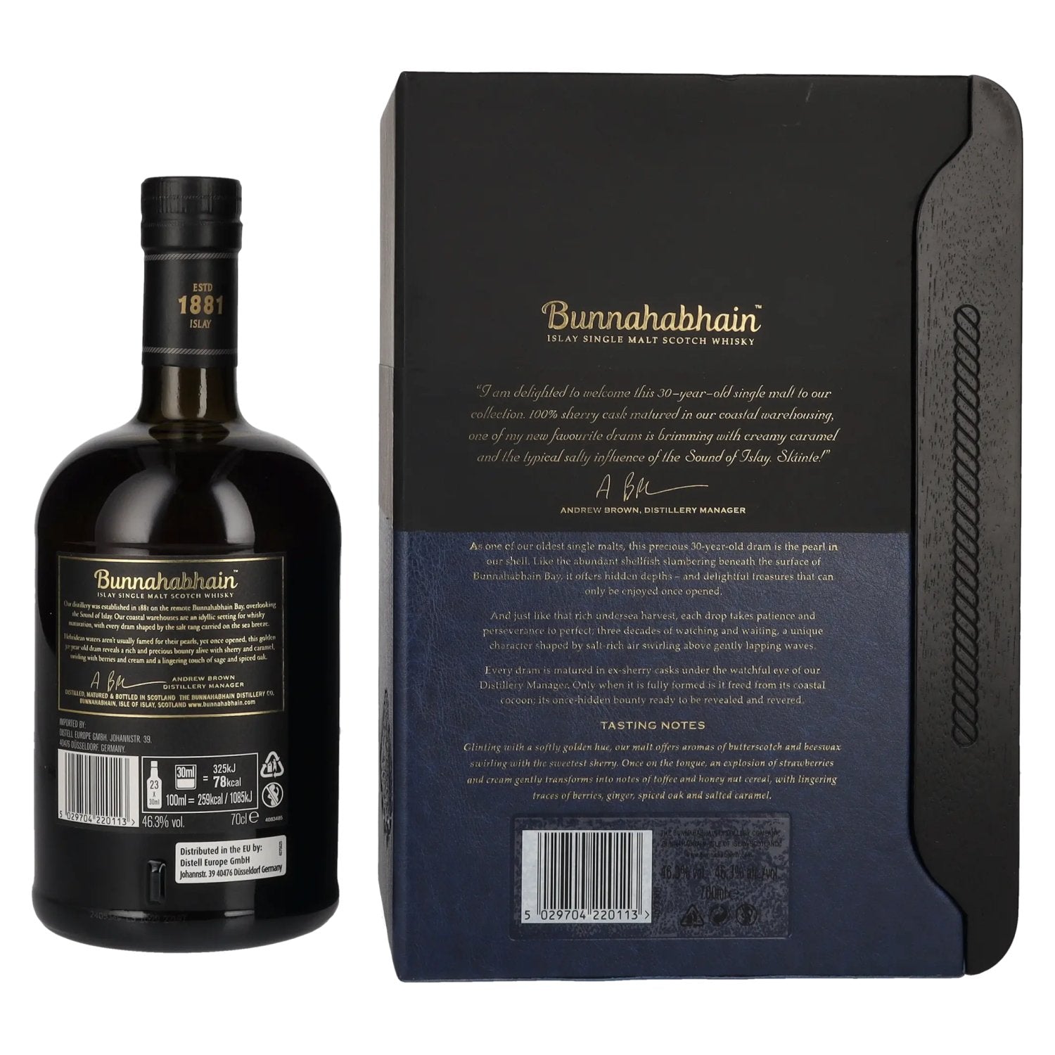 Bunnahabhain 30 Years Old Islay Single Malt Scotch Whisky 46,3% Vol. 0,7l en boîte cadeau