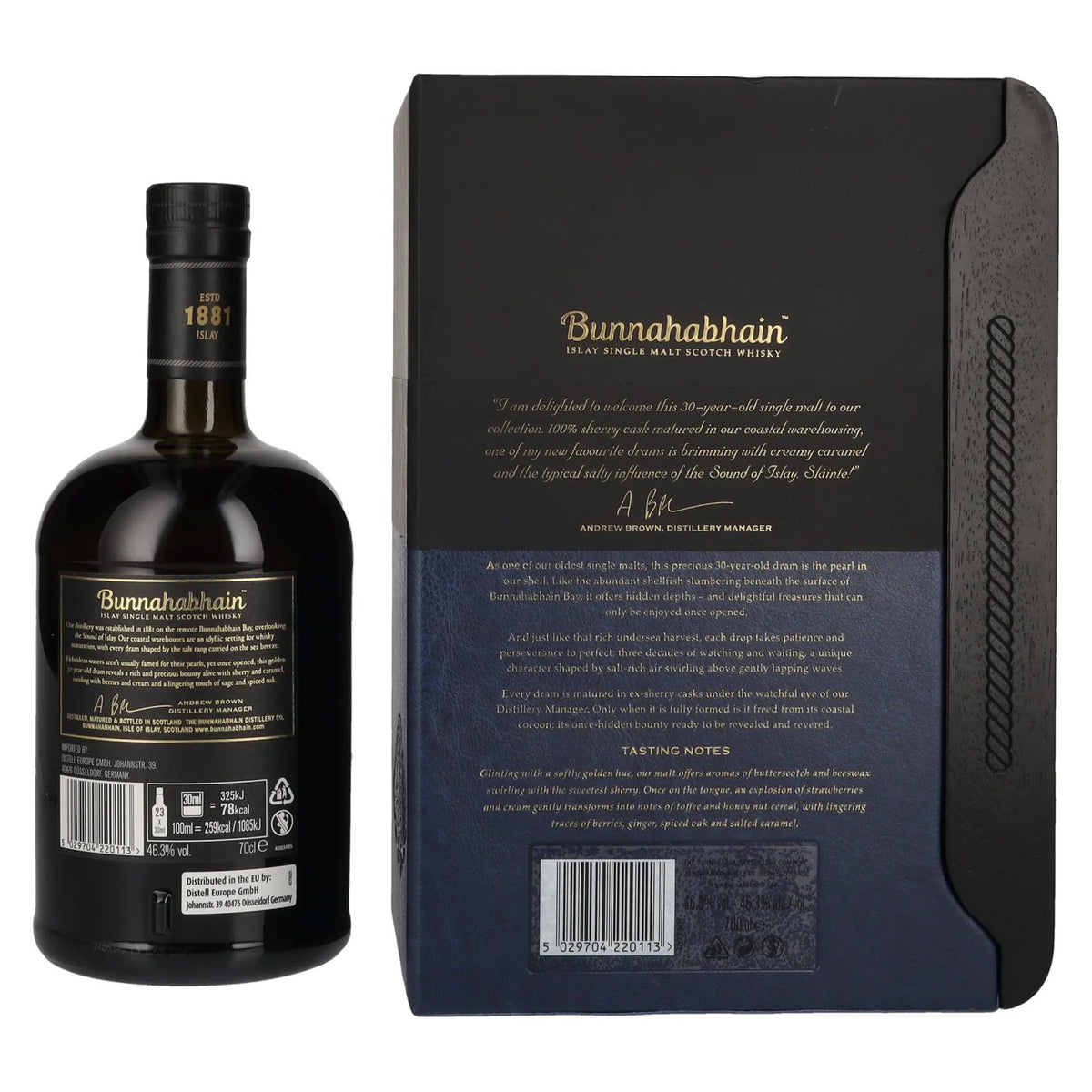 Bunnahabhain 30 Years Old Islay Single Malt Scotch Whisky 46,3% vol. 0,7 l in geschenkverpakking