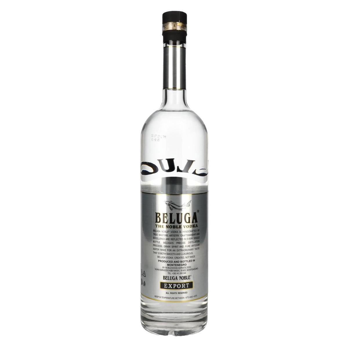 Beluga Noble Wodka EXPORT Montenegro 40% Vol. 1,5l