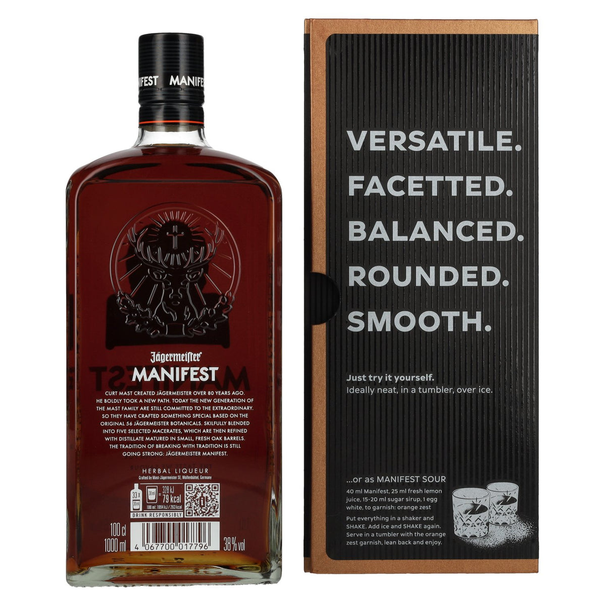Jägermeister MANIFEST TRAVELLERS' EDITION Kräuterlikör 38% Vol. 1l in Geschenkbox