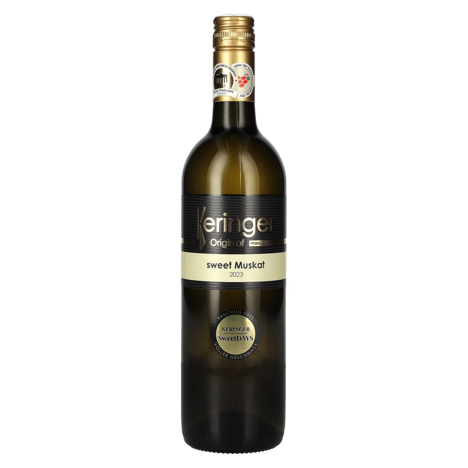 Keringer Oorsprong massivijn zoet Muscat 2023 11% Vol. 0,75l