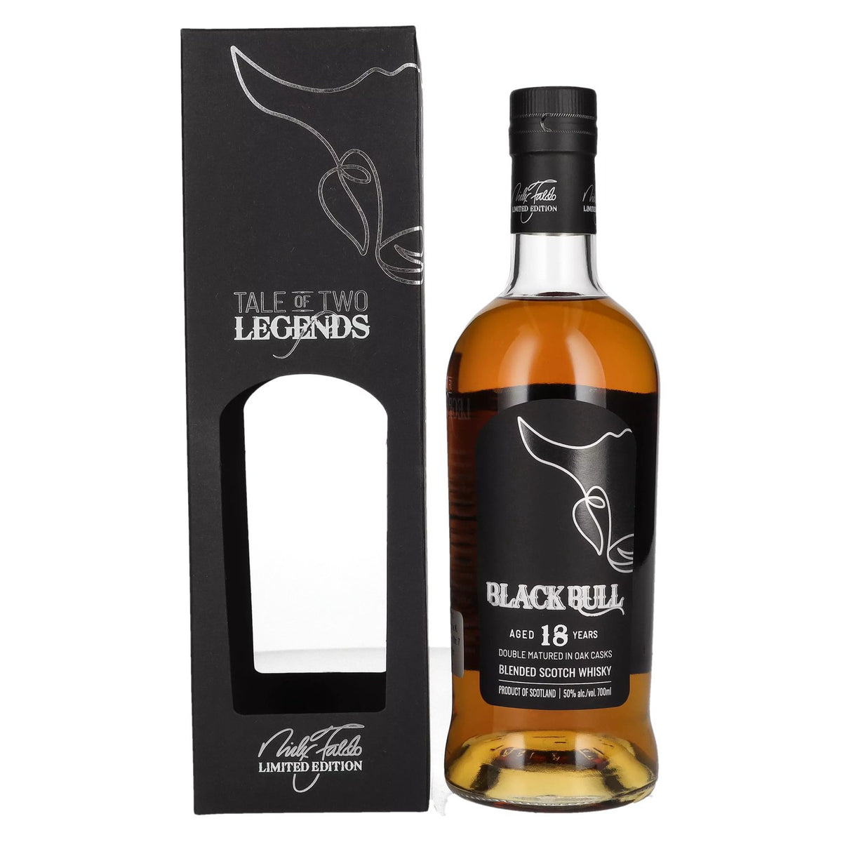 Duncan Taylor Black Bull 18 ans d'âge, édition limitée Nick Faldo, 50 % vol., 0,7 l, dans un coffret cadeau