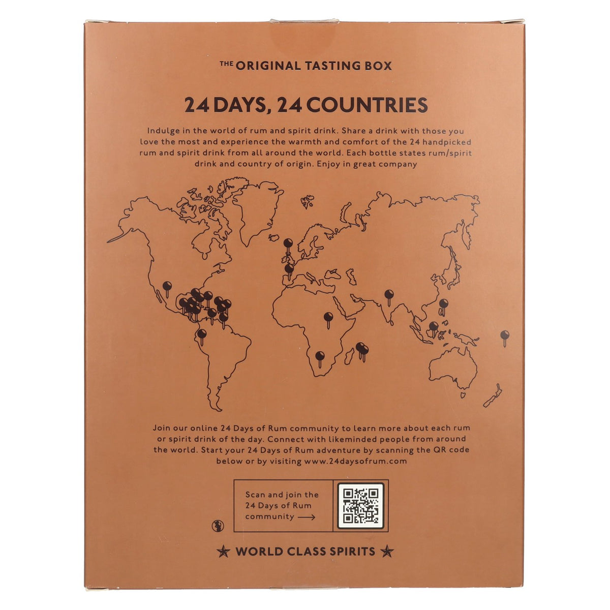 24 DAGEN RUM EN SPIRIT DRINK The Original Tasting Box 41% Vol. 24x0.02l in geschenkverpakking met 2 proefglaasjes