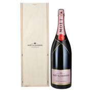 Champagne Moët &amp; Chandon ROSÉ IMPÉRIAL Brut 12,5 % vol. 3 l dans un coffret en bois