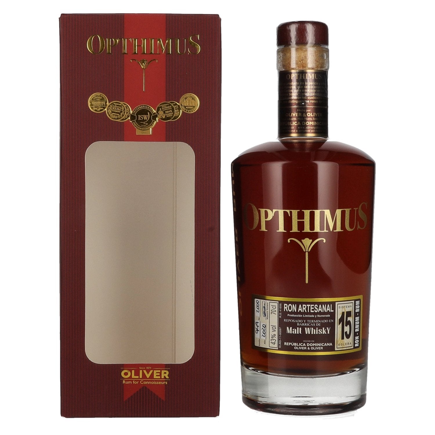 Opthimus 15 Sistema Solera Malt Whisky Finish 43% vol. 0,7l en boîte cadeau