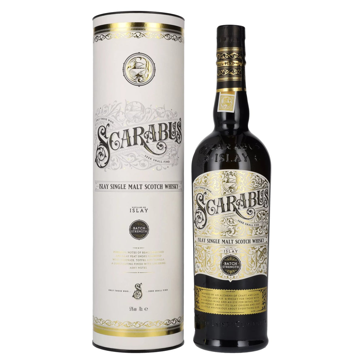 Hunter Laing SCARABUS Islay Single Malt BATCH STRENGTH 57 % vol., 0,7 l, dans un coffret cadeau