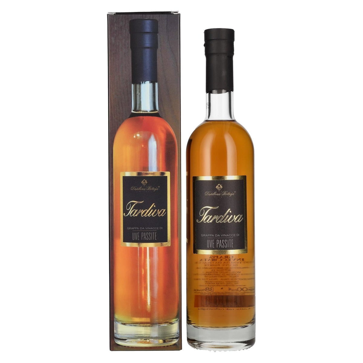 Bottega Grappa Invecchiata Tardiva 38% Vol. 0,5l in geschenkverpakking
