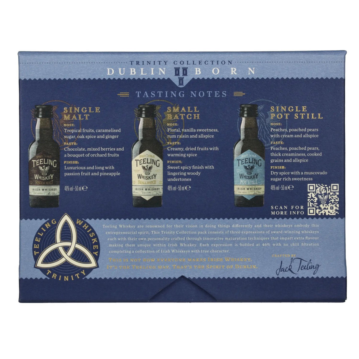Teeling Whiskey TRINITY PACK Ierse whiskey 46% vol. 3 x 0,05 l