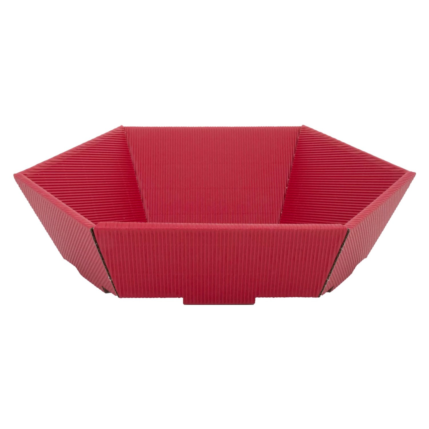 Geschenkmandje zeshoek RED klein 27x29x10,5 cm
