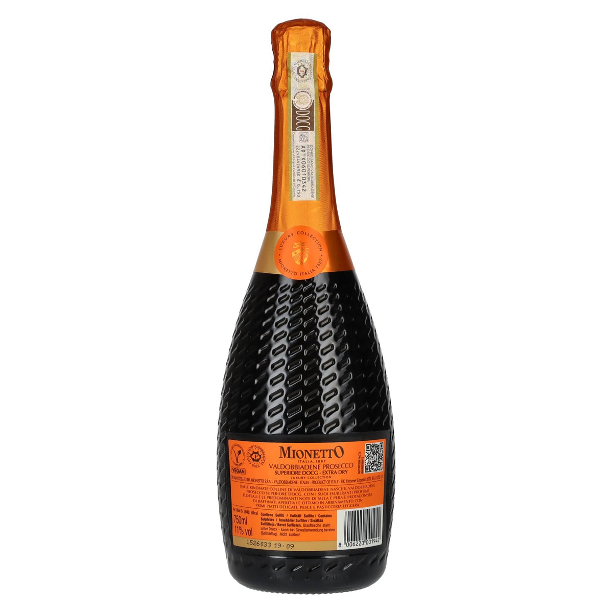 Mionetto Valdobbiadene Prosecco Superiore Extra Dry Luxury Collection DOCG 11% Vol. 0,75l