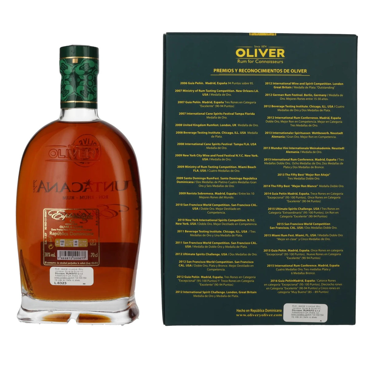 Puntacana Club Espléndido Rum 38% ABV 0.7l in a gift box