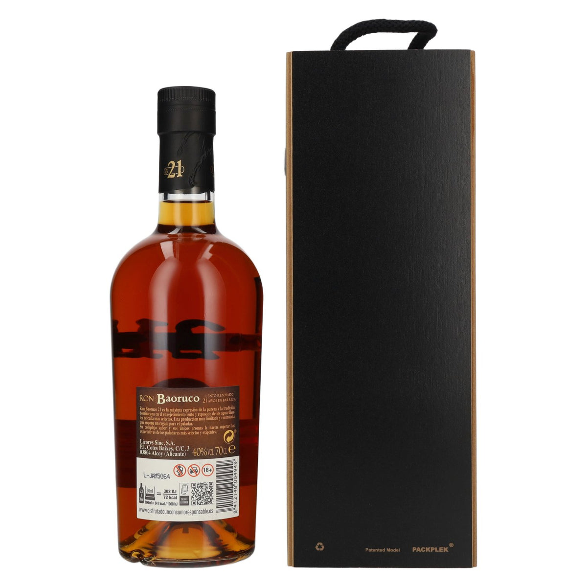 Ron Baoruco 21 Años Reserva Antigua Dominicano Premium 40% Vol. 0,7l in Holzkiste