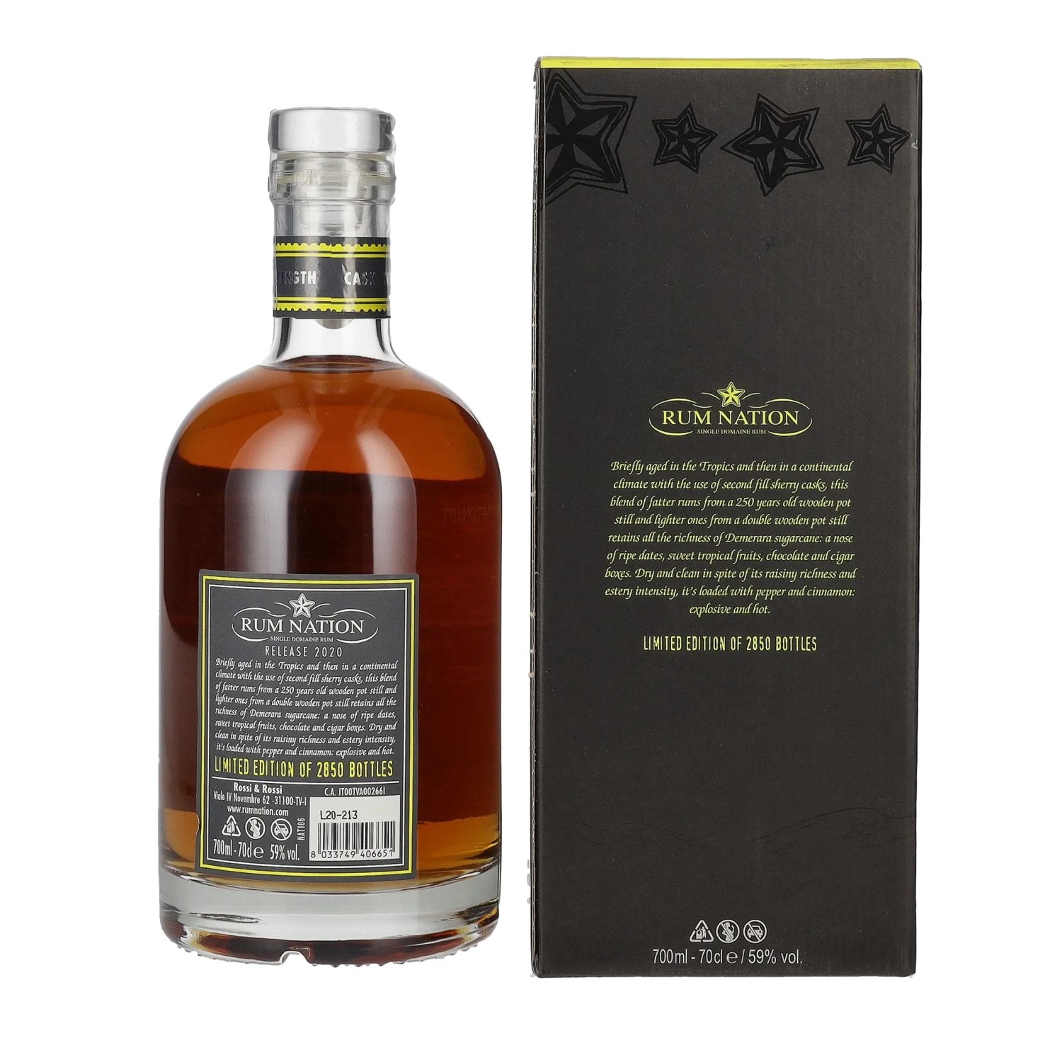 Rum Nation Brits Guyana 7 Jaar Oud Limited Edition 59% Vol. 0,7l in geschenkverpakking