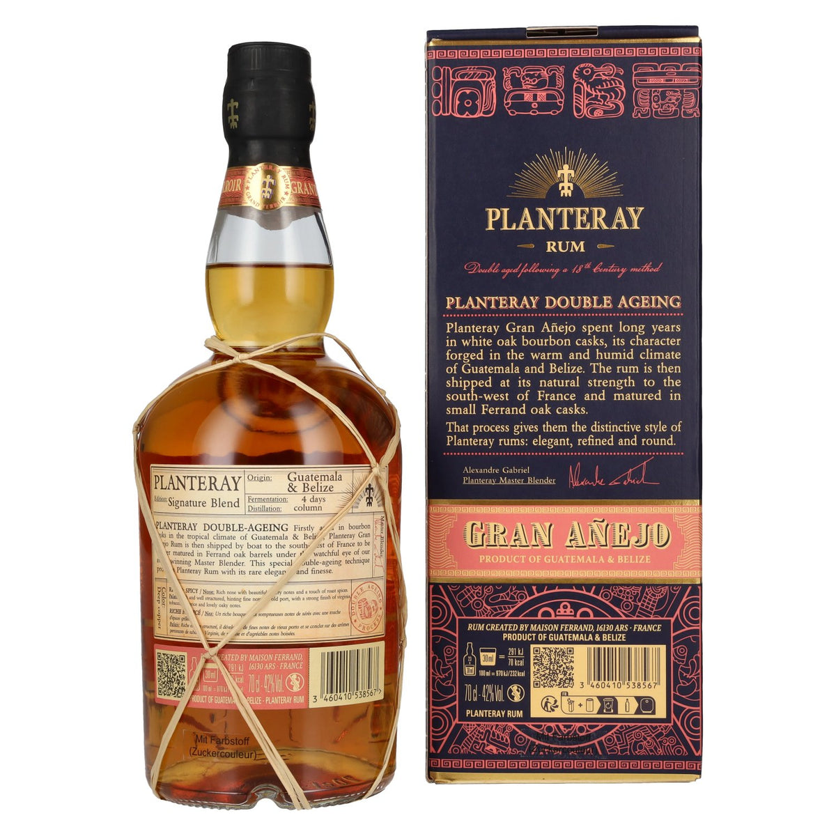 Planteray Rum GUATEMALA &amp; BÉLIZE Gran Añejo 42% Vol. 0,7l in geschenkverpakking