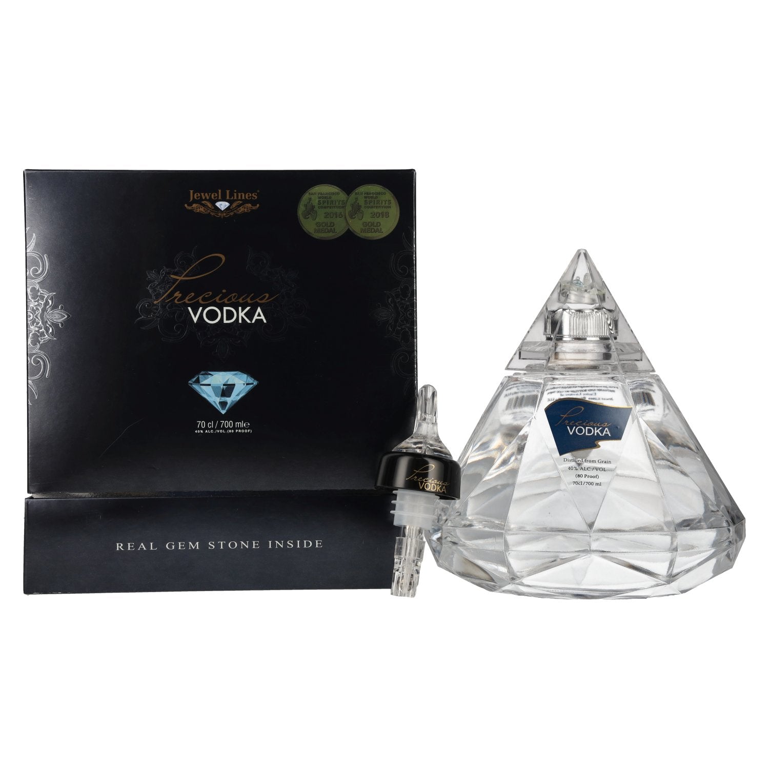 Jewels Lines Precious Vodka 40% Vol. 0,7l in Geschenkbox mit Ausgießer