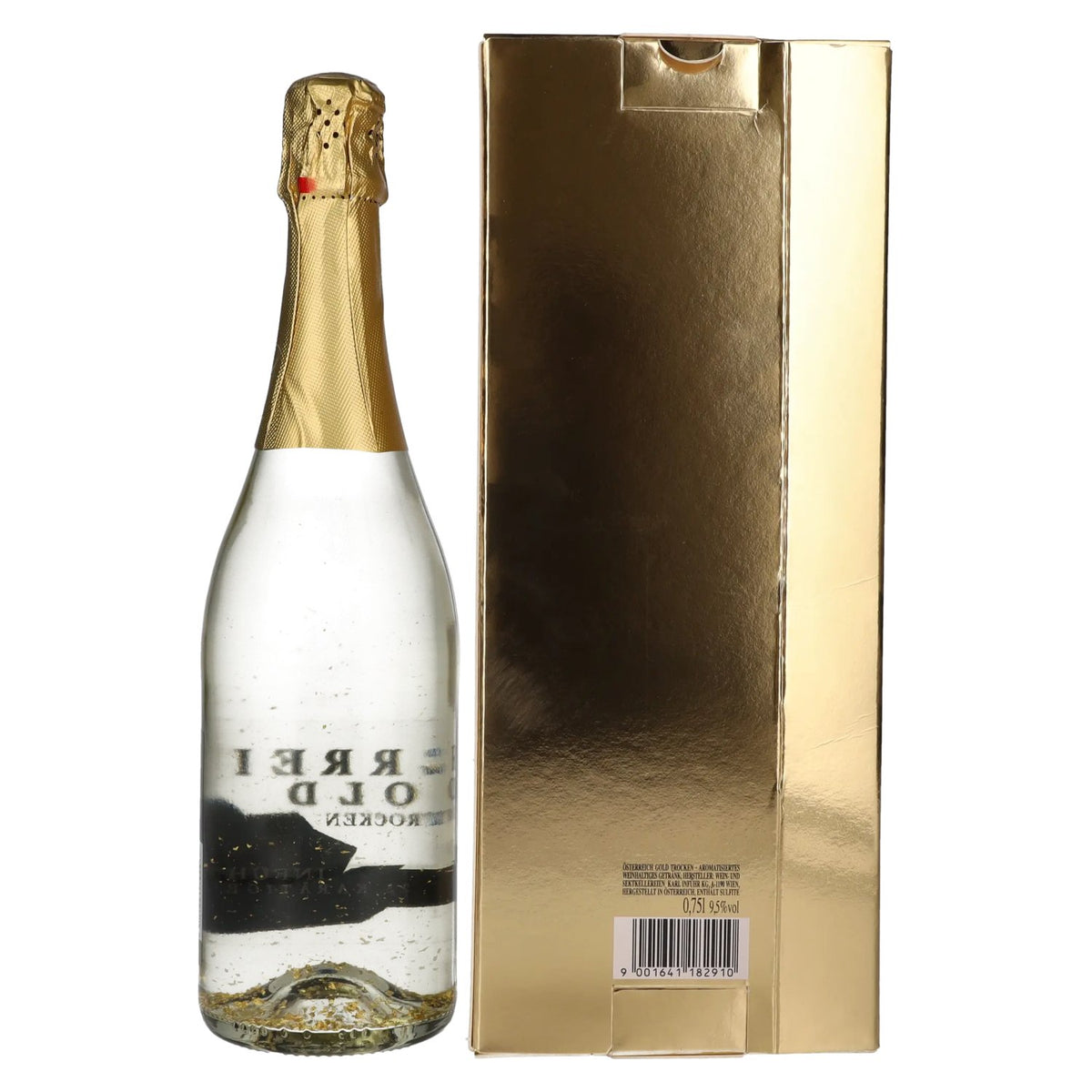 Autriche Gold - avec de la feuille d'or 23 carats, 9,5 % vol., 0,75 l, dans un coffret cadeau