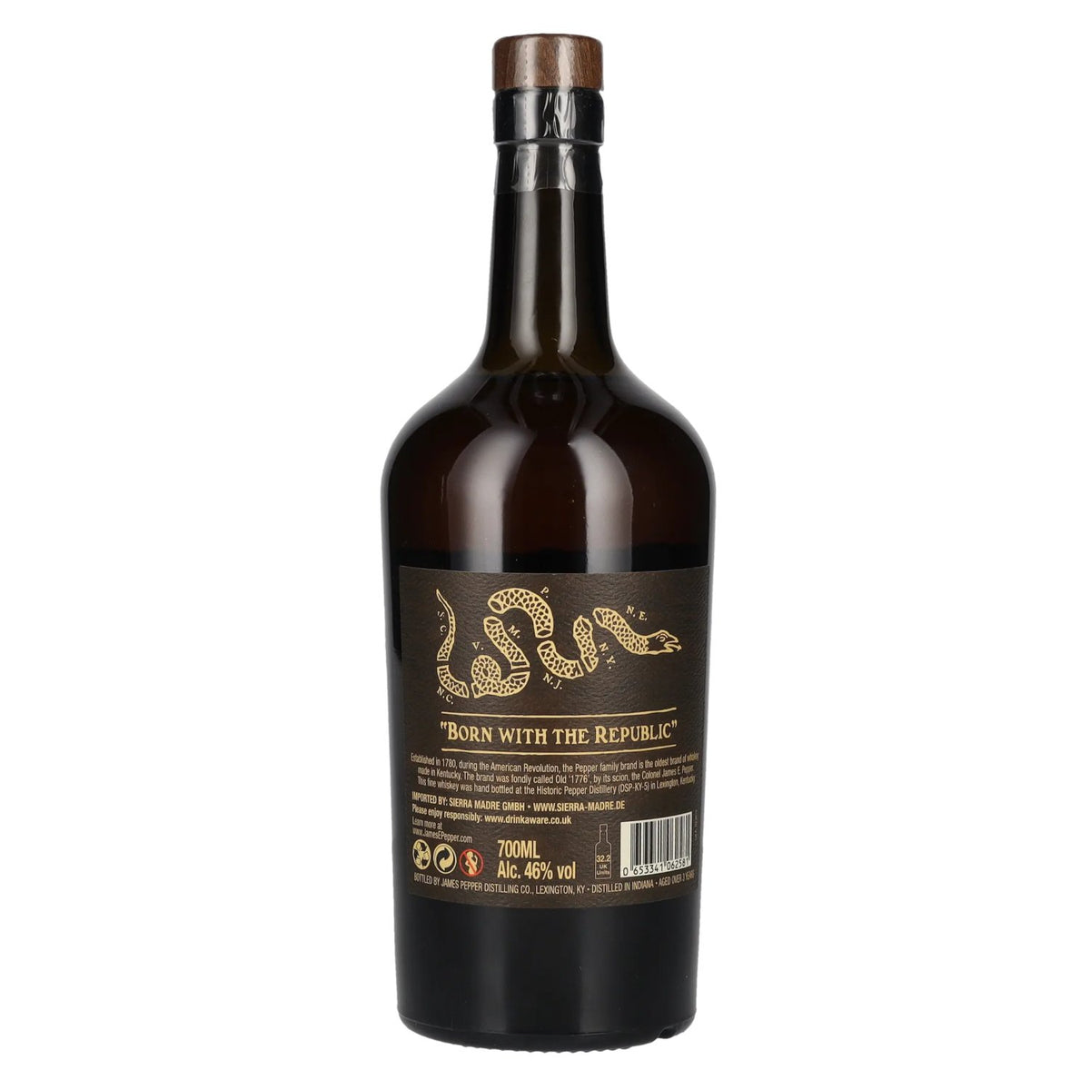 1776 James E. Pepper Straight BOURBON Whiskey 46 % vol. 0,7 l