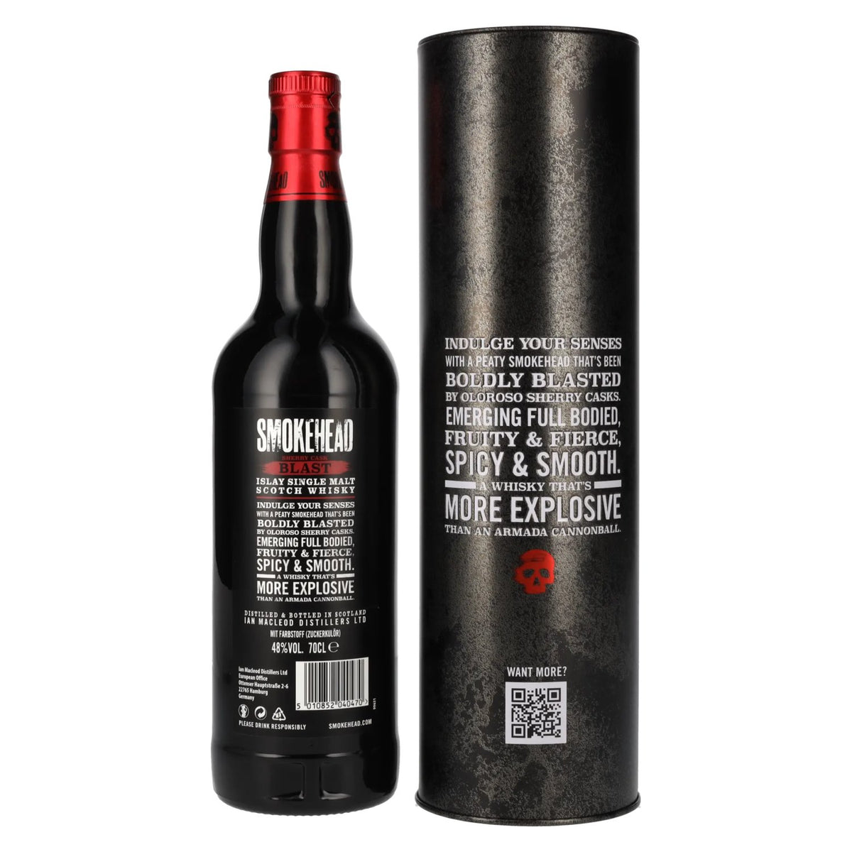 Smokehead SHERRY CASK BLAST Limited Edition 48% vol. 0,7 l in blikken doos
