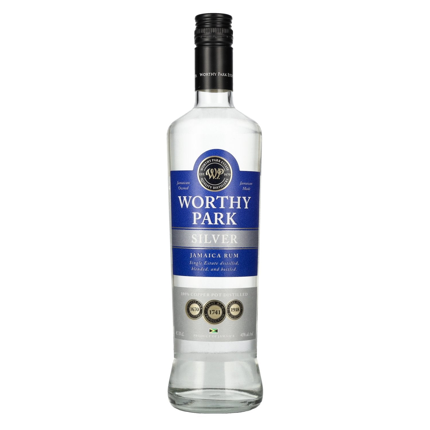 Worthy Park Rum Bar Estate SILVER 100% Copper Pot Jamaica Rum 40% Vol. 0,7l
