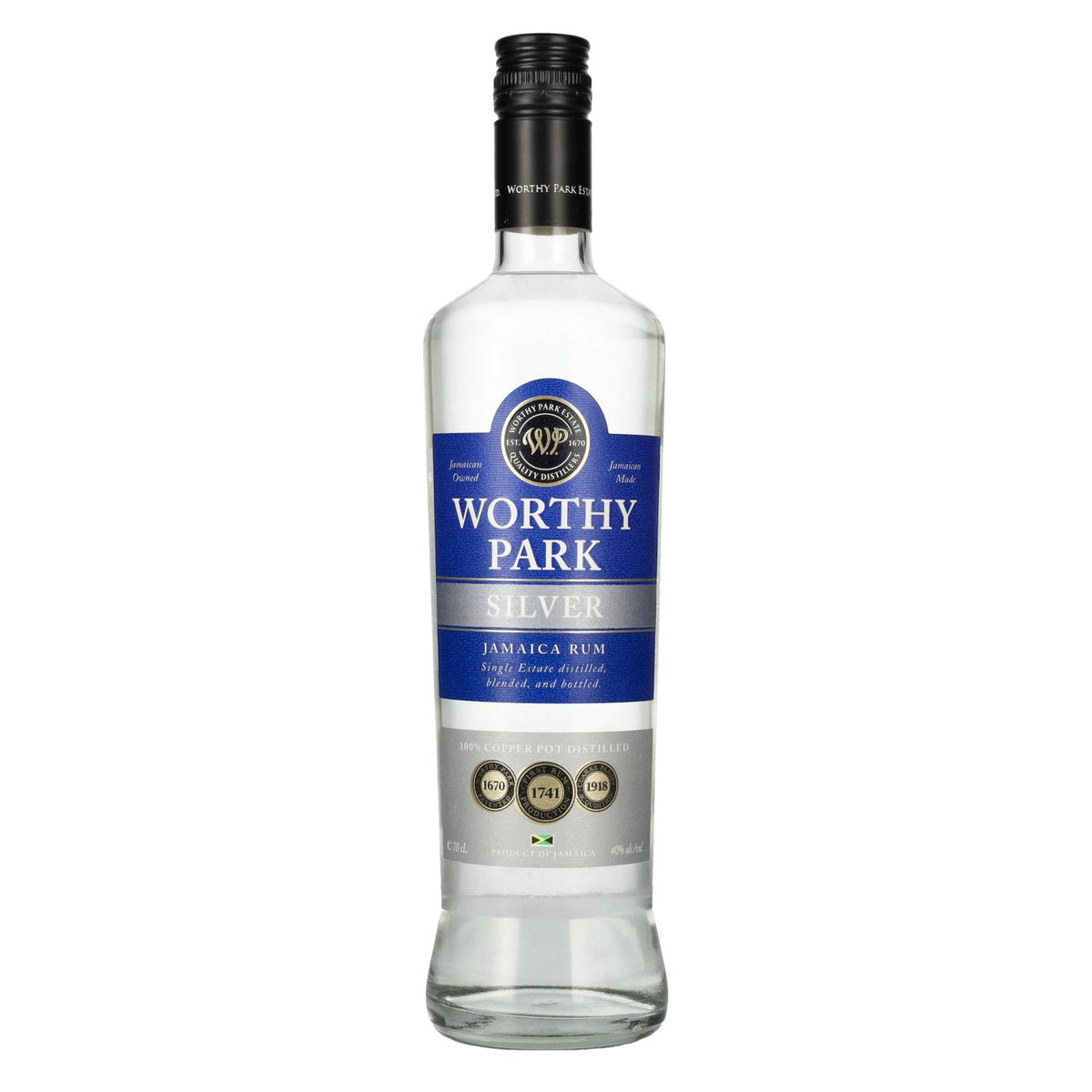 Rum-Bar Worthy Park Rum Estate SILVER Rhum jamaïcain 100 % cuivre 40 % vol. 0,7 l