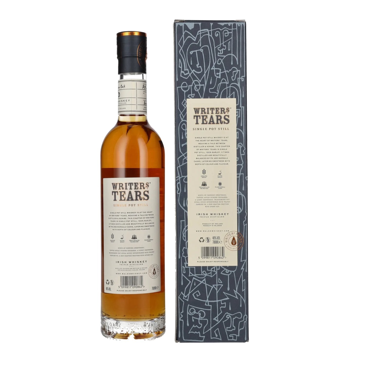 Writer's Tears Single Pot Still Irish Whiskey 46% Vol. 0,7l in gift box