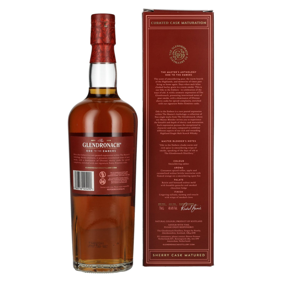 The GlenDronach ODE TO THE EMBERS Highland Single Malt 48.4% ABV 0.7l in a gift box