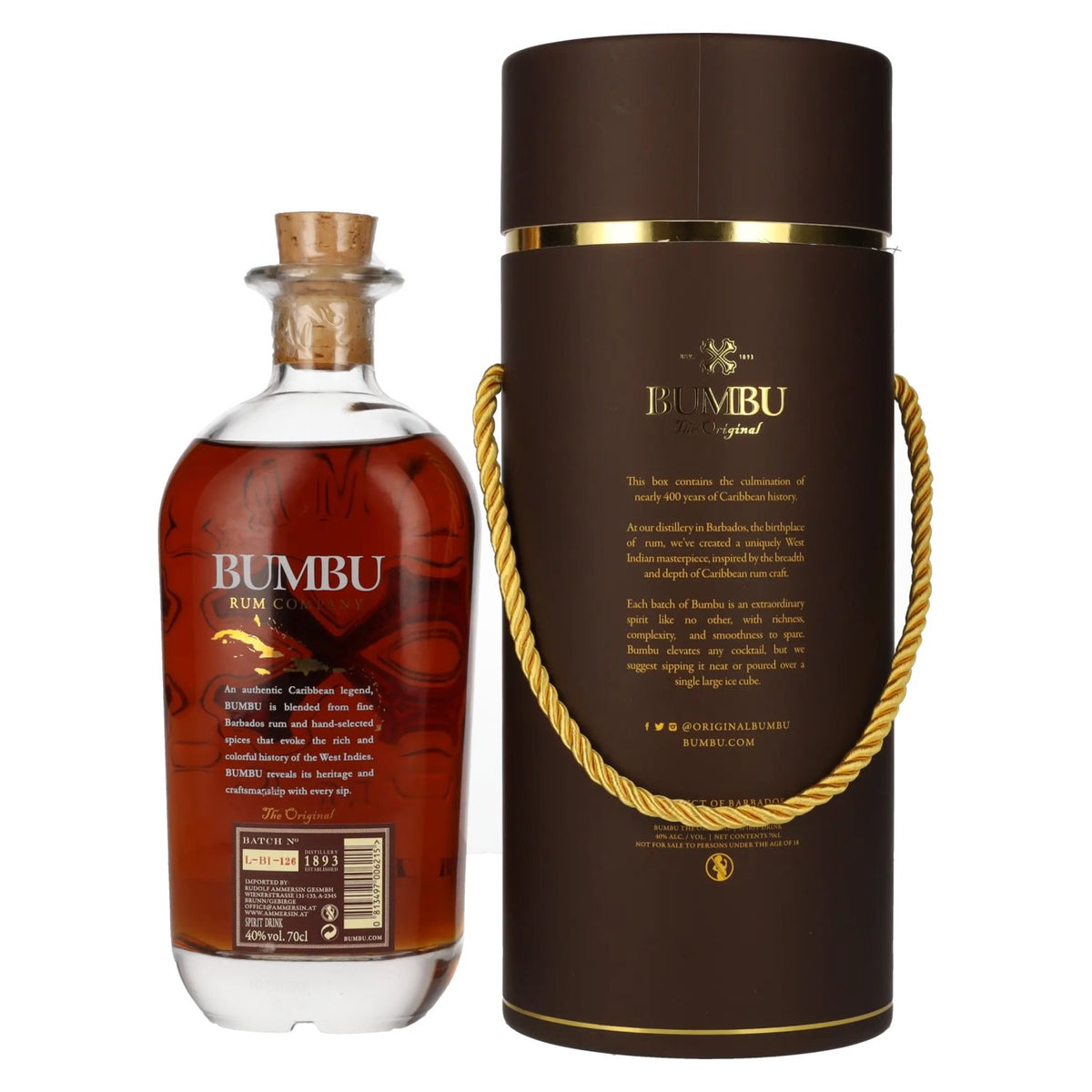 Bumbu The Original Spirit Drink Gift Set Edition 40% Vol. 0,7l en boîte cadeau