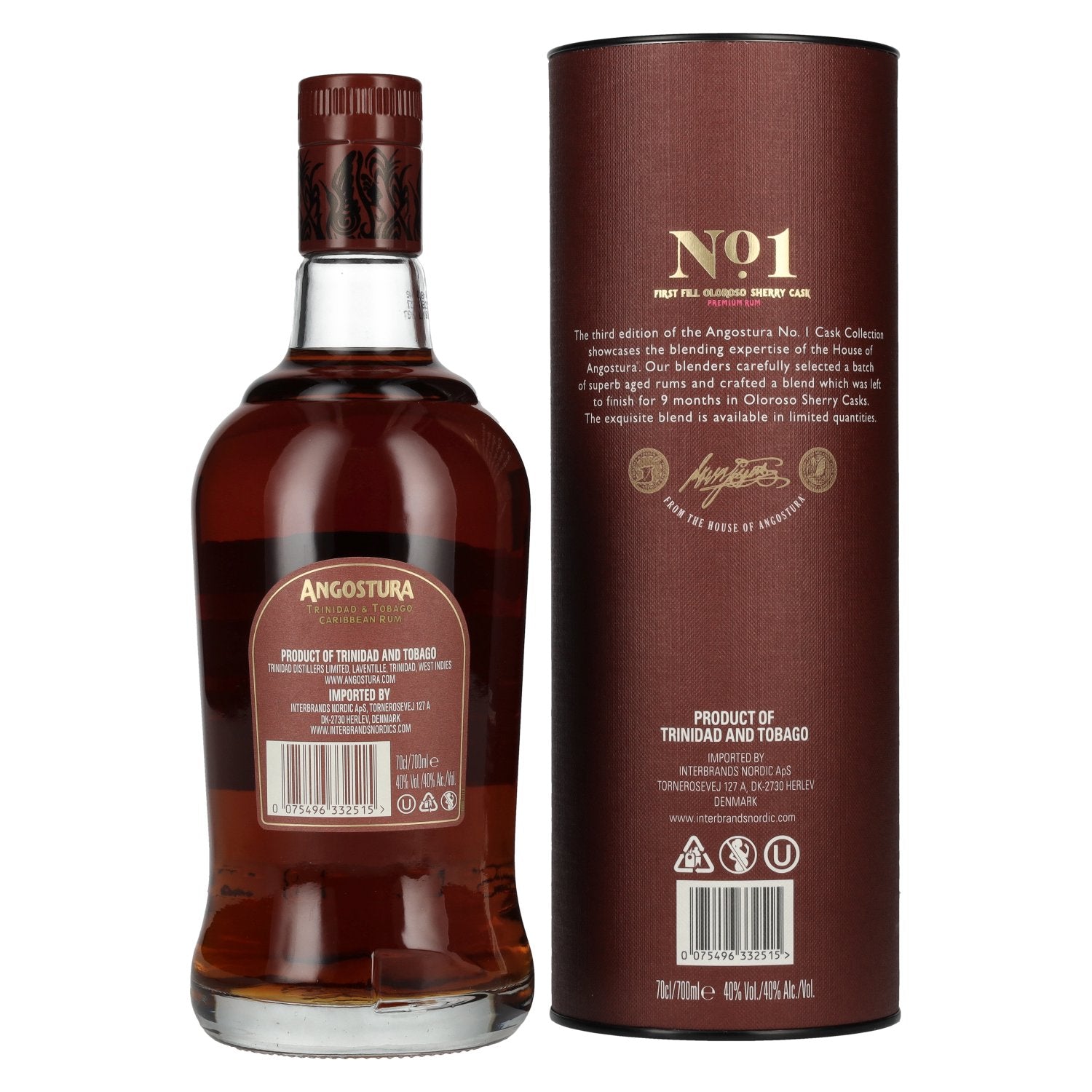Angostura No. 1 CASK COLLECTION First Fill Oloroso Sherry Cask Premium Rum 40% Vol. 0,7l in Geschenkbox