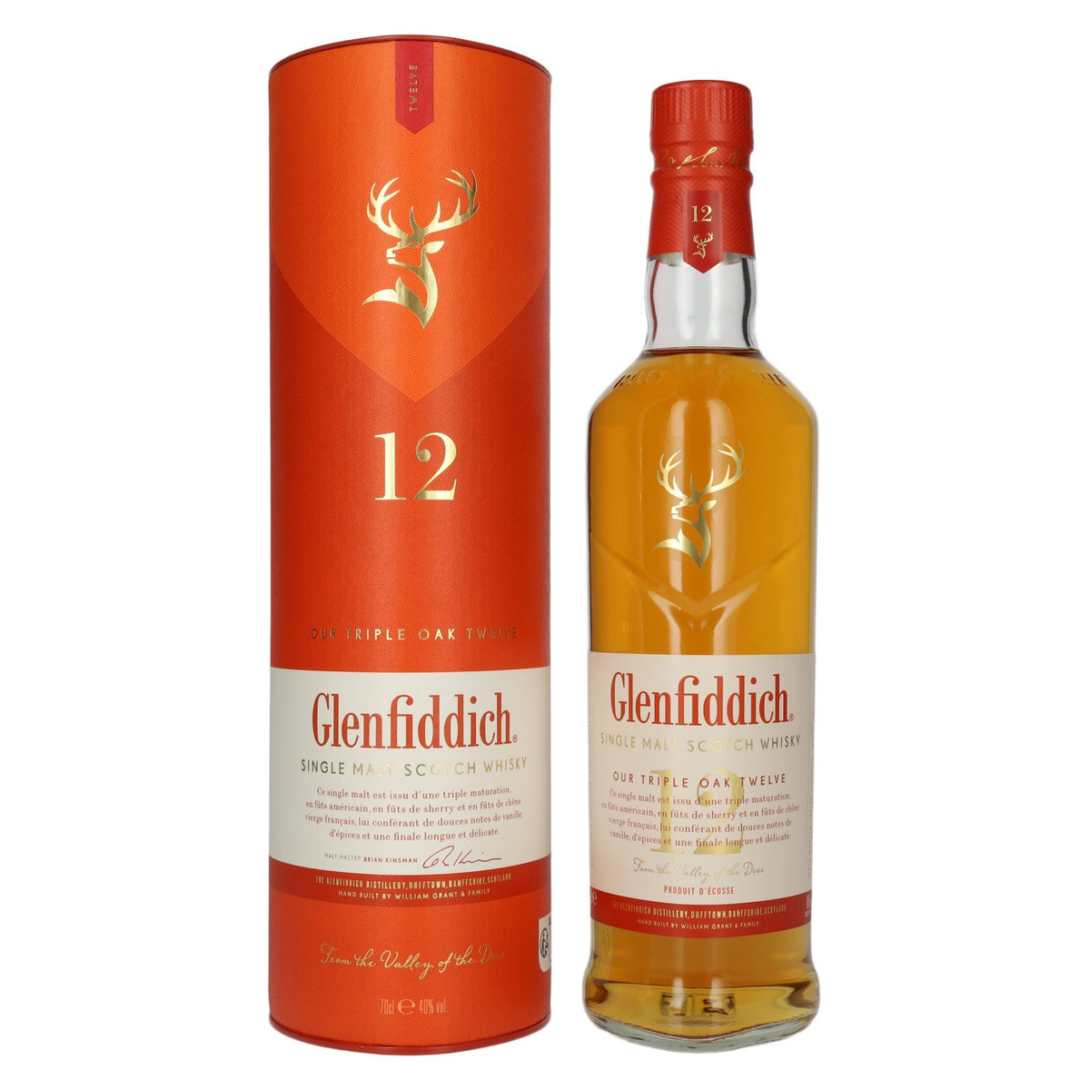 Glenfiddich 12 Years Old Triple Oak Single Malt 40% ABV 0.7l in a gift box