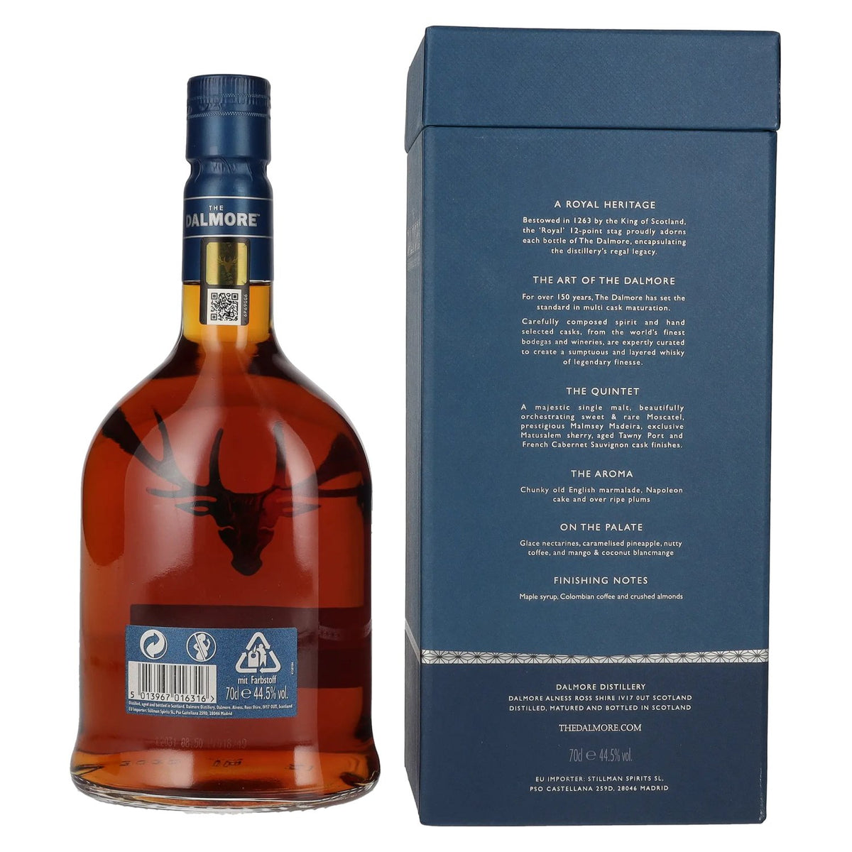 The Dalmore THE QUINTET Highland Single Malt 44,5 % vol., 0,7 l, dans un coffret cadeau