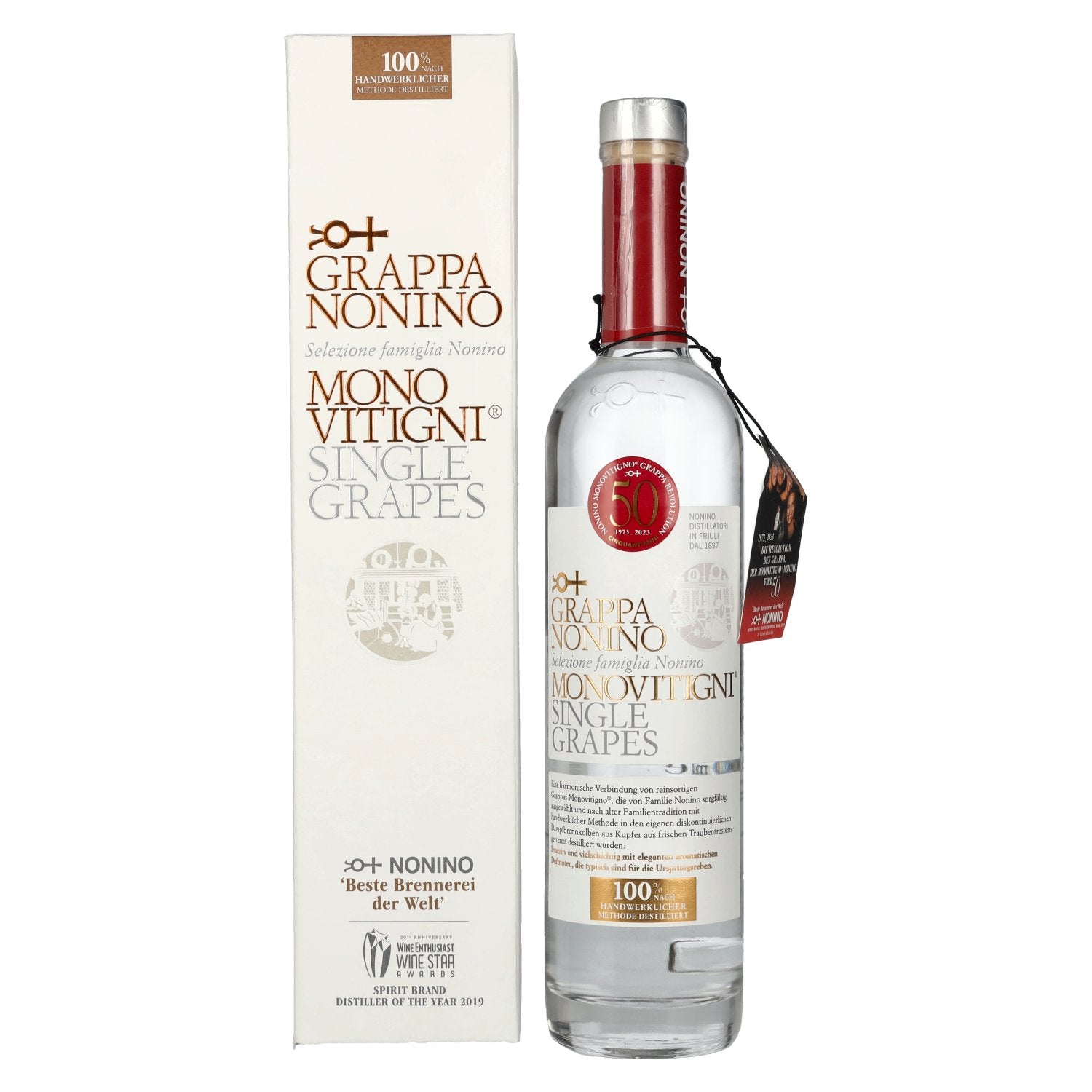 Nonino Grappa Monovitigni Single Grapes 40% Vol. 0,5l in gift box