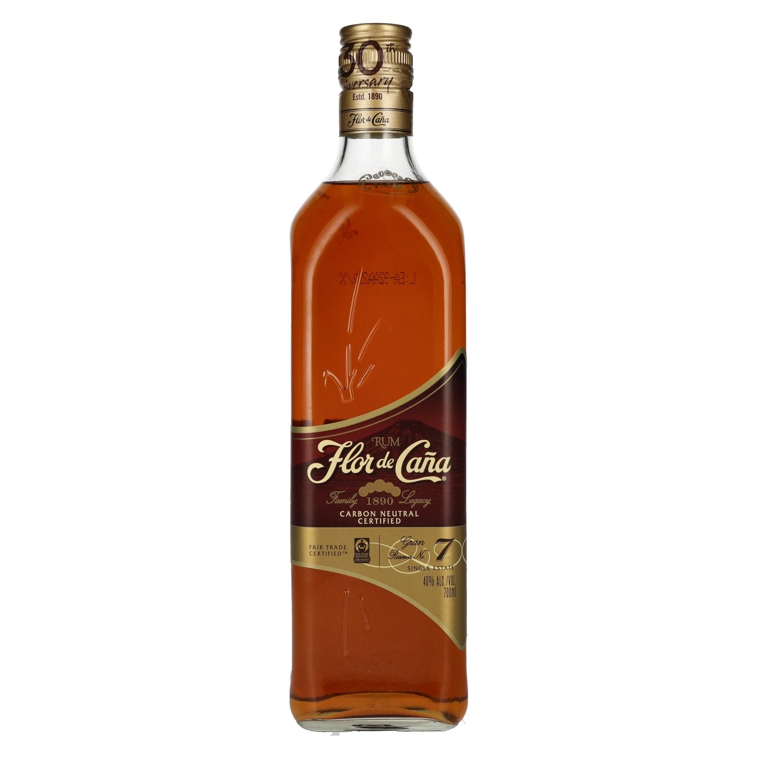 Flor de Caña 7 Jaar Oude GRAN RESERVA Langzaam Gerijpte Rum 40% Vol. 0,7l