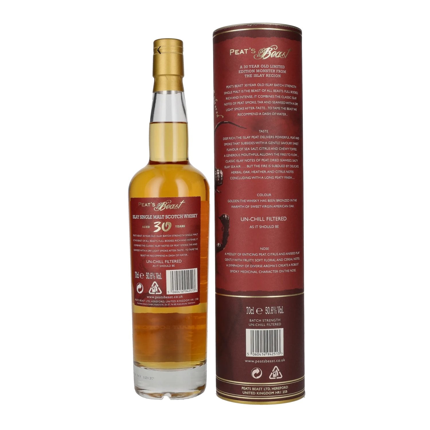 Peat's Beast 30 Years Old Islay Single Malt Limited Edition 50,6% Vol. 0,7l in Geschenkbox