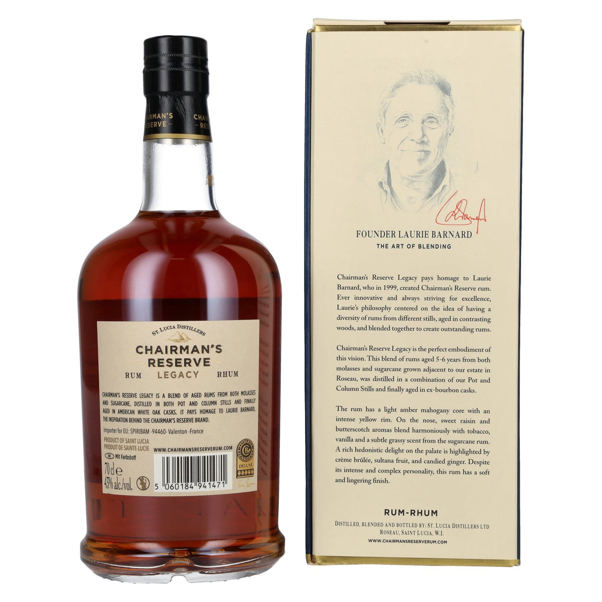 Chairman's Reserve Rum LEGACY 43% Vol. 0,7l in geschenkverpakking