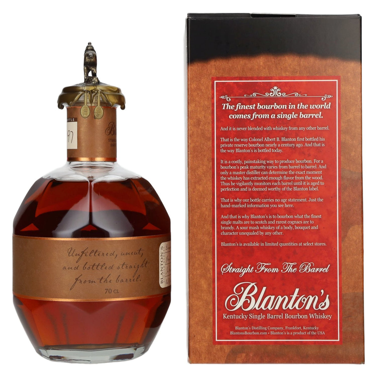 Blanton's STRAIGHT FROM THE BARREL BOURBON 65% Vol. 0,7l in Geschenkbox
