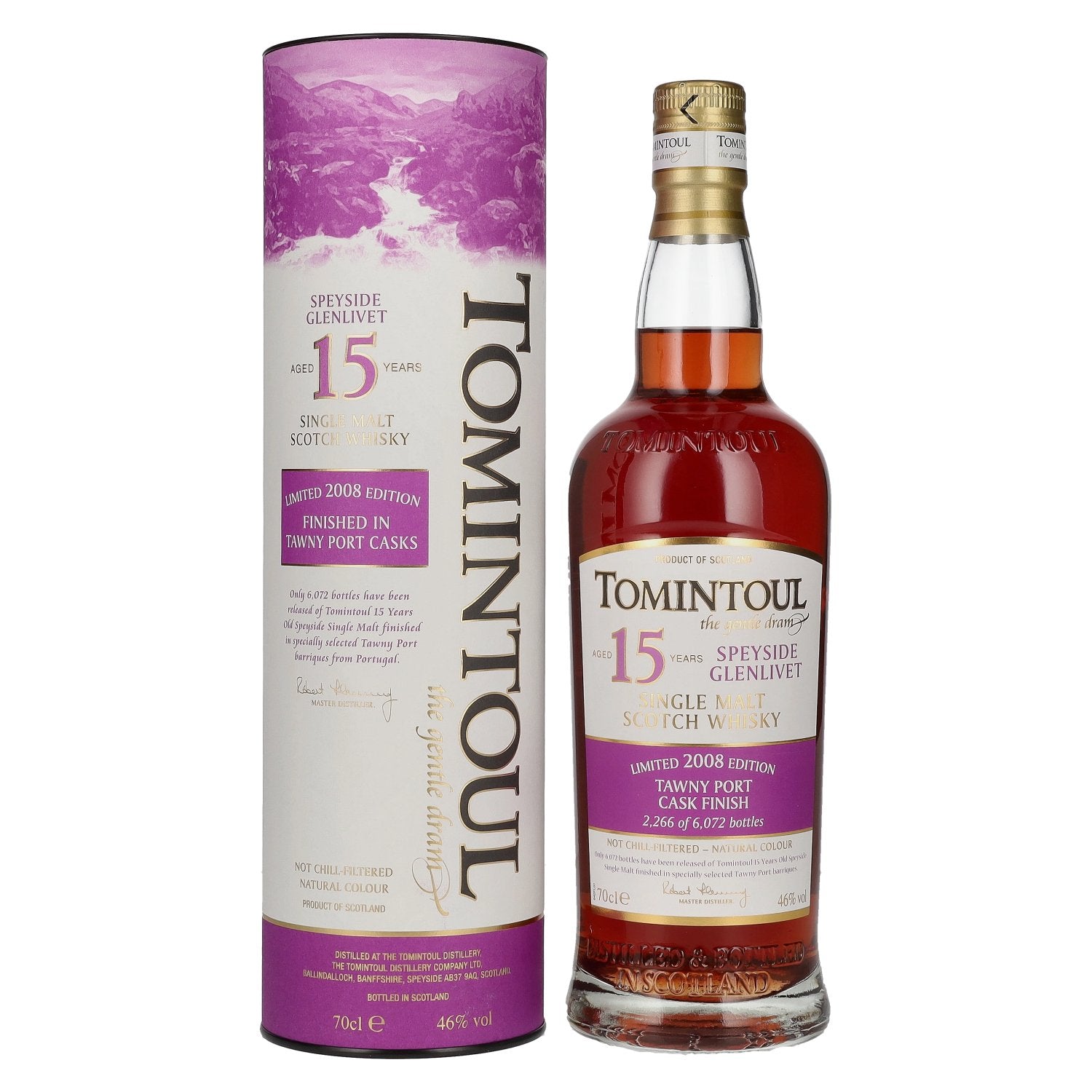 Tomintoul 15 Years Old TAWNY PORT CASKS Finish 2008 46% Vol. 0,7l in Geschenkbox