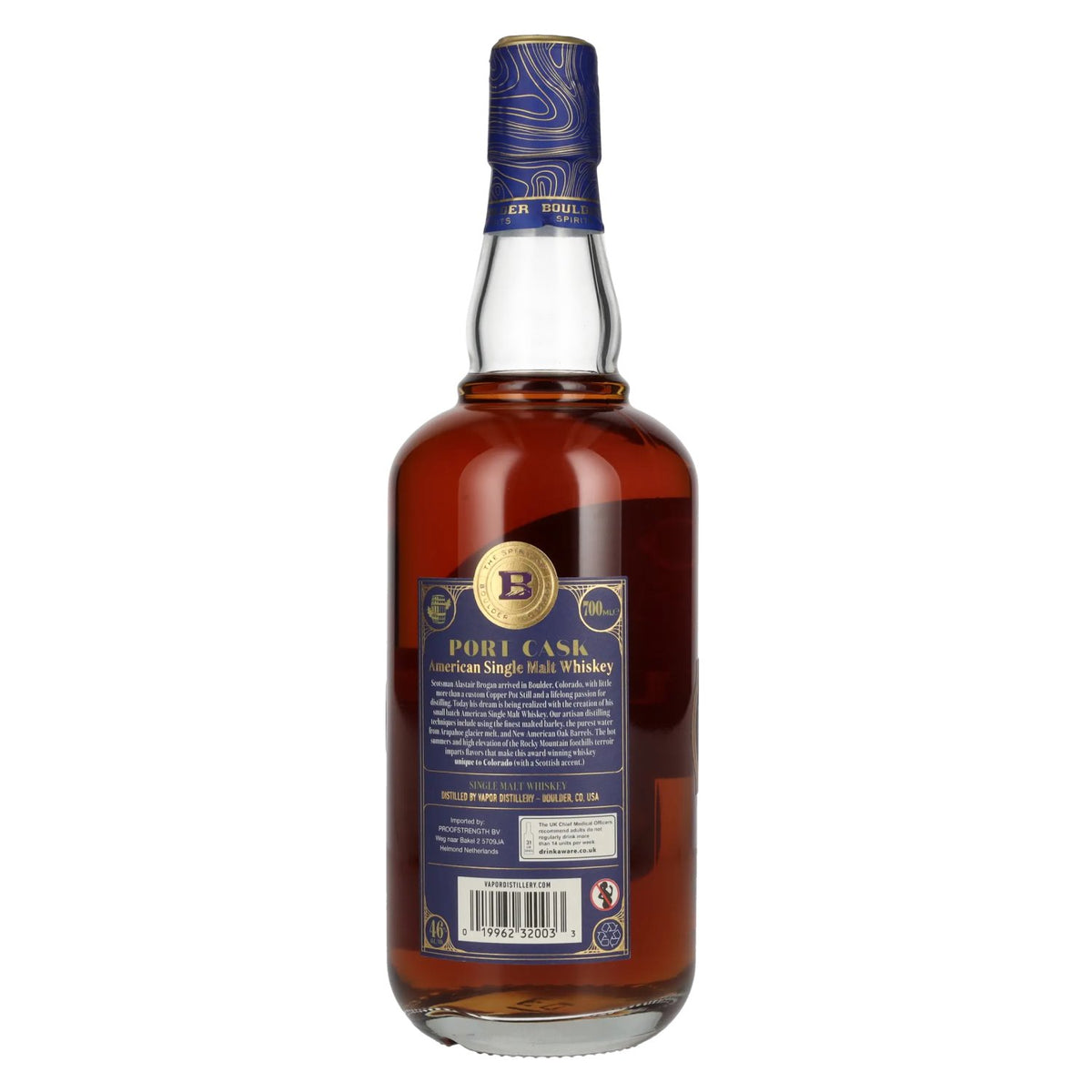 Boulder Spirits American Single Malt PORT CASK FINISH Whisky 46% vol. 0,7 l