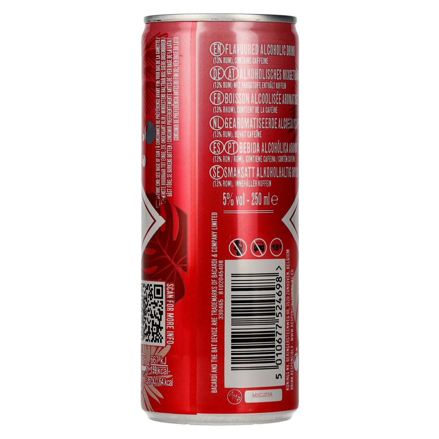 Bacardi Rum &amp; Cola 5% Vol. 0.25l blik