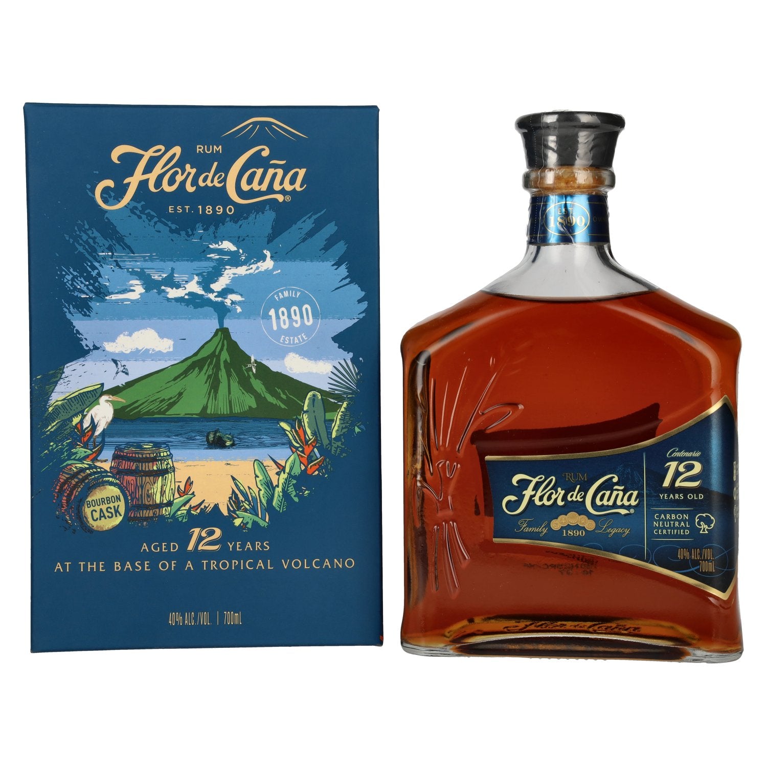 Rhum Flor de Caña Centenario 12 ans d'âge, 40 % vol., 0,7 l, dans un coffret cadeau