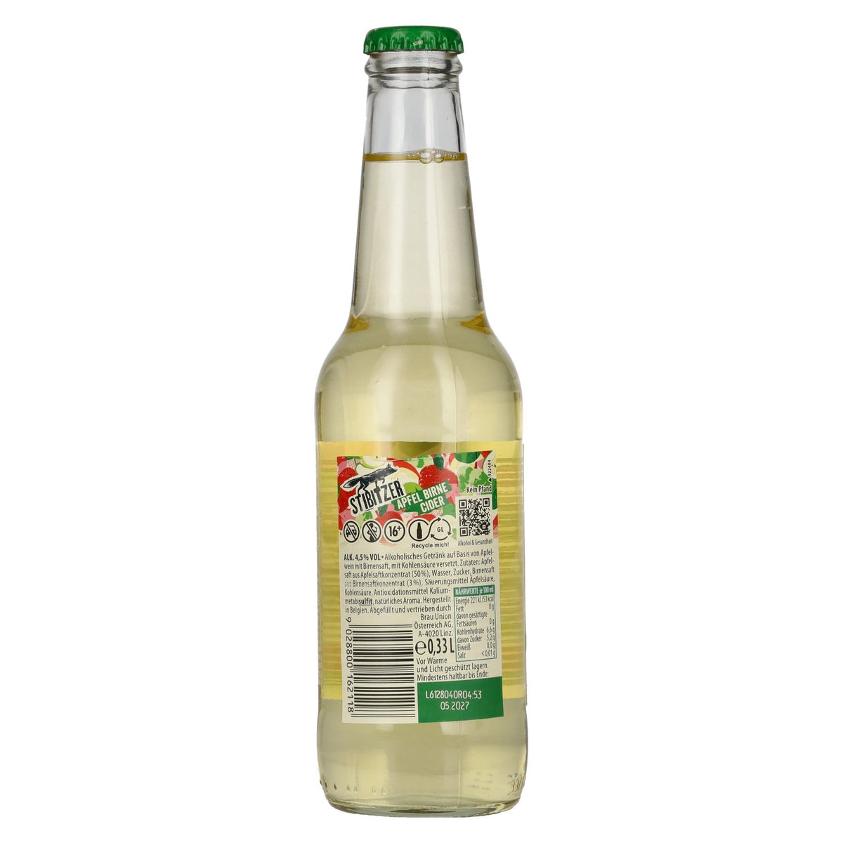 Stibitzer Cider de pommes et de poires, 4,5 % vol., 6 x 4 x 0,33 l