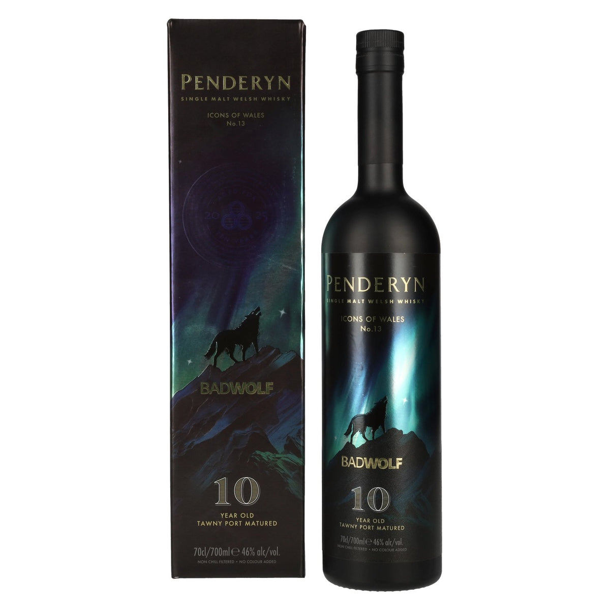 Penderyn BAD WOLF Welsh Whiskey Icons of Wales n° 13 46 % vol. 0,7 l dans un coffret cadeau