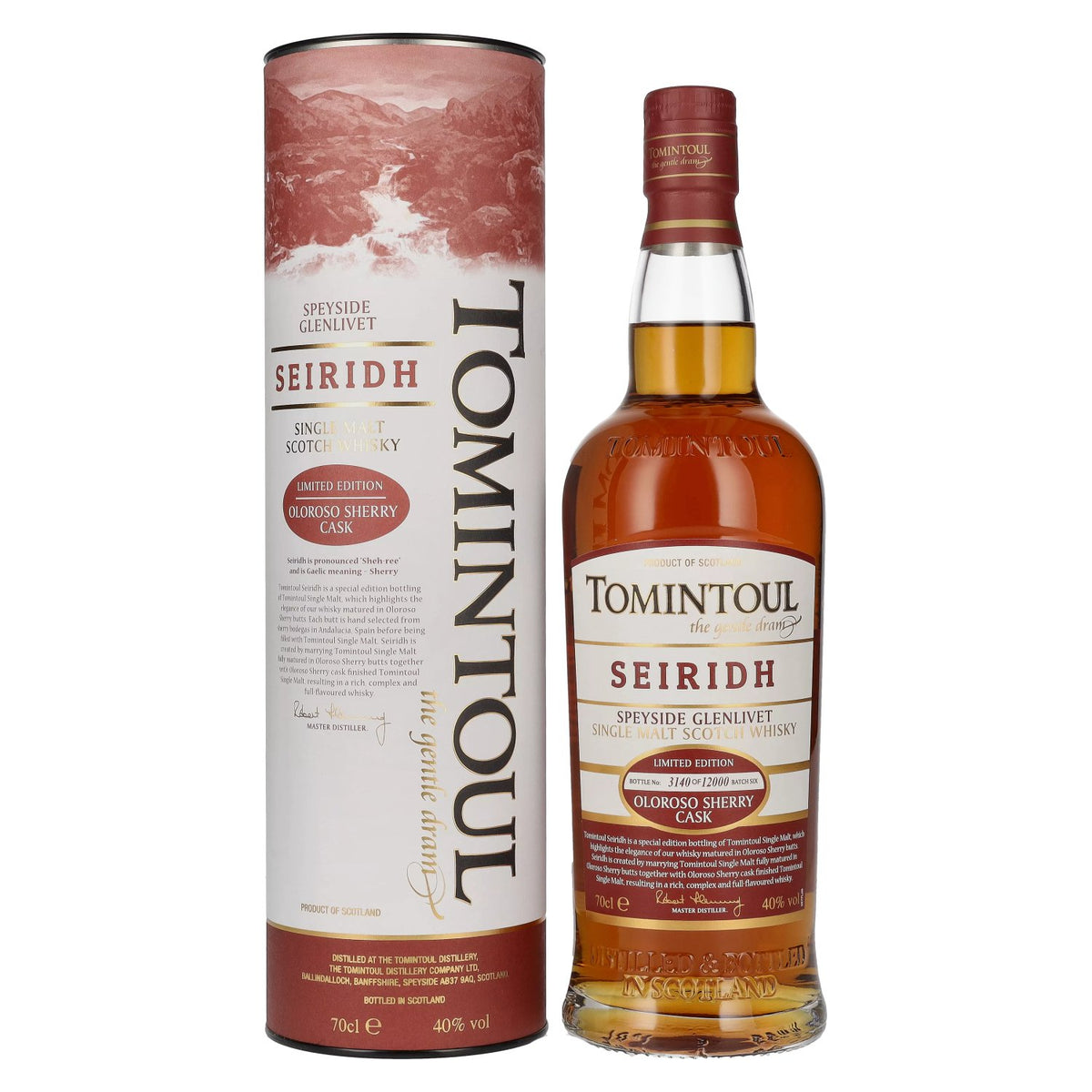 Tomintoul SEIRIDH Speyside Glenlivet OLOROSO SHERRY CASK Limited Edition 40% vol. 0.7l in a gift box