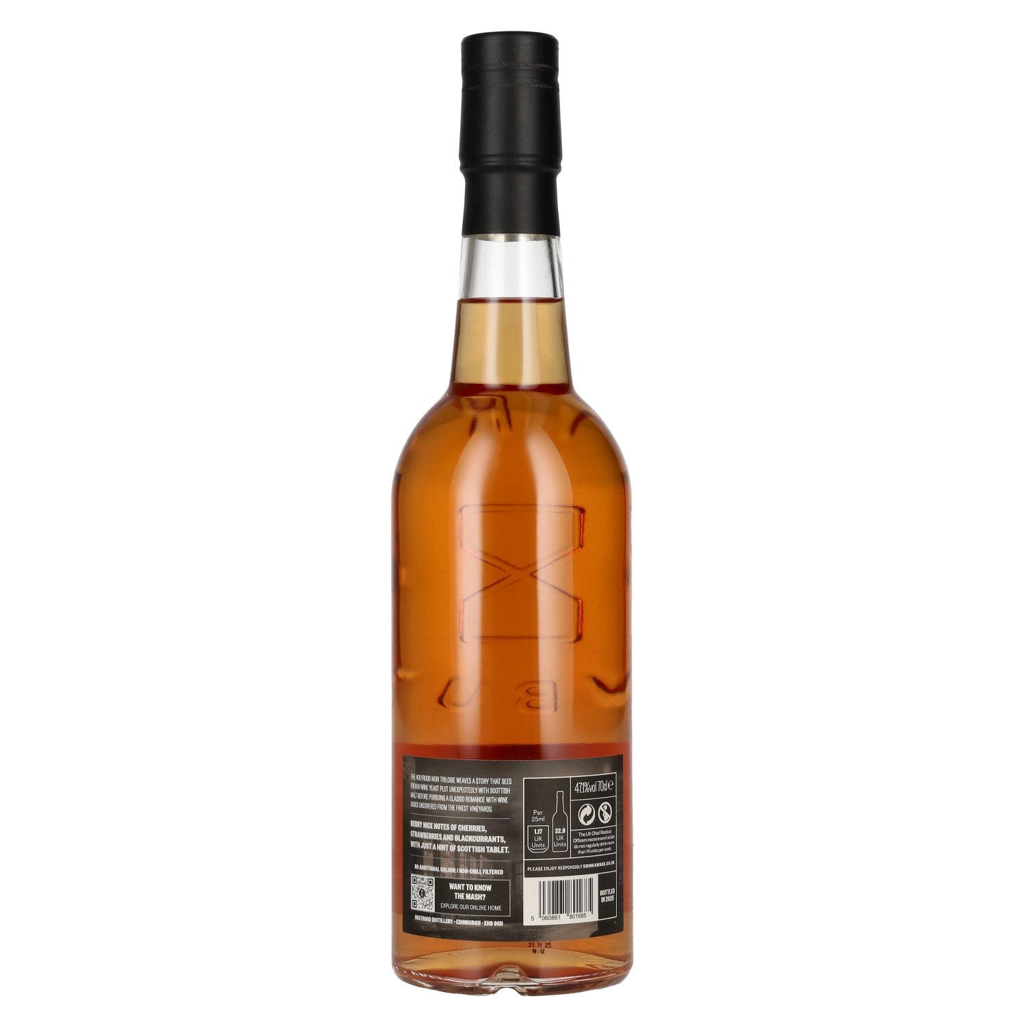 Holyrood Distillery NOIR Bordeaux Yeast Single Malt Scotch Whisky 47,1% Vol. 0,7l