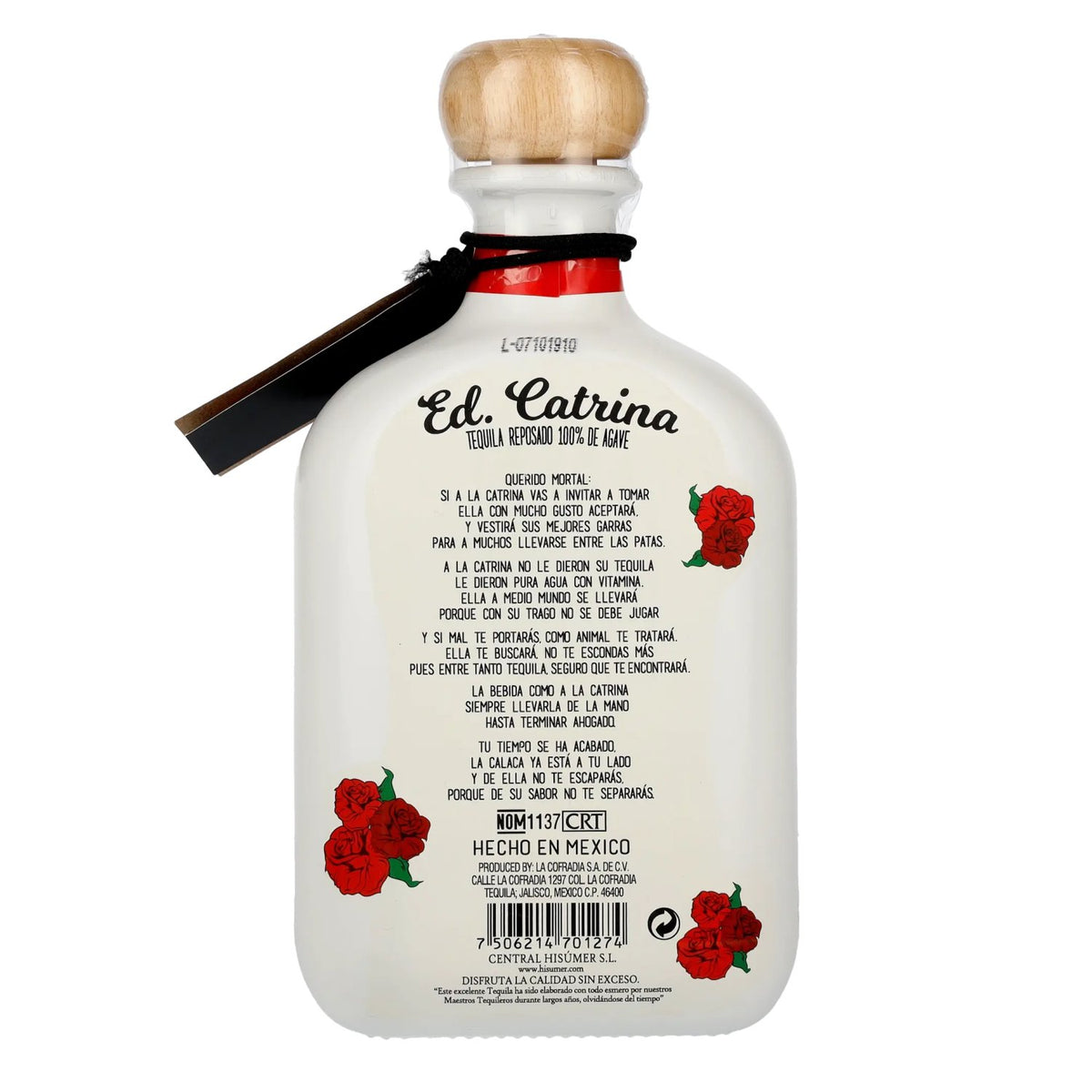 La Cofradia ED. CATRINA Reposado Tequila, 100% Agave, 38% ABV, 0.7 litres
