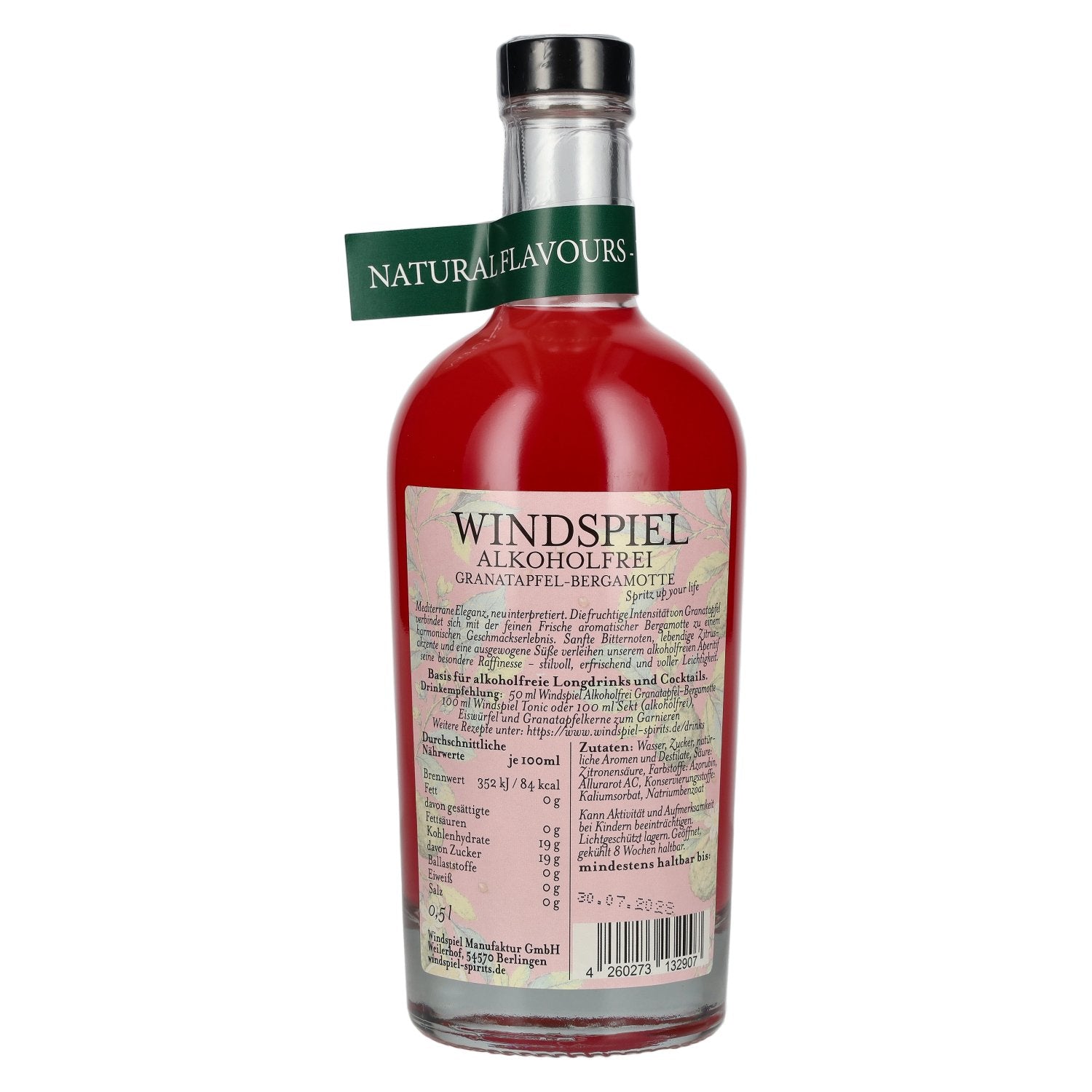 Windspiel Granatapfel-Bergamotte Alkoholfrei 0,5l