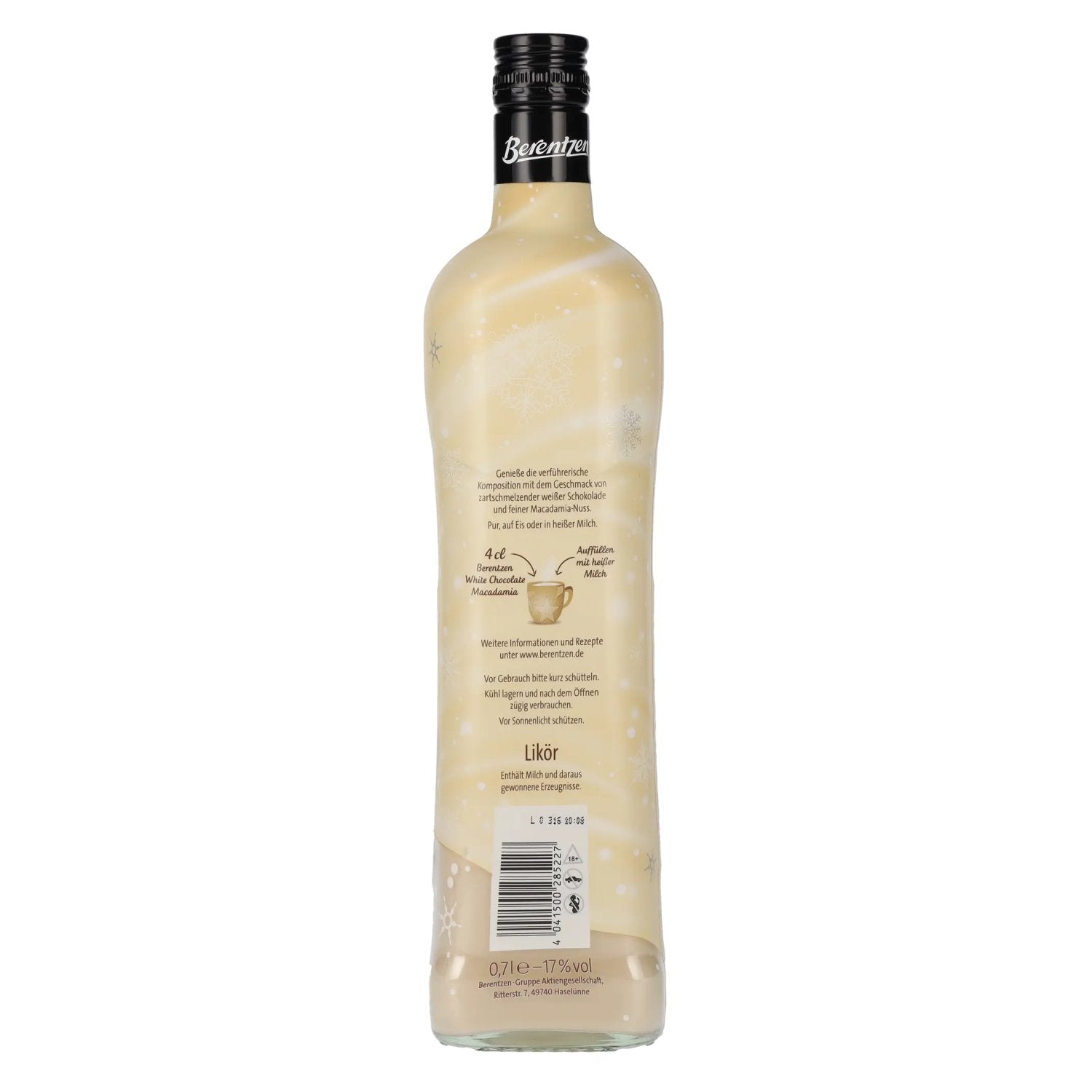 Berentzen White Chocolate Macadamia Liqueur 17% Vol. 0,7l