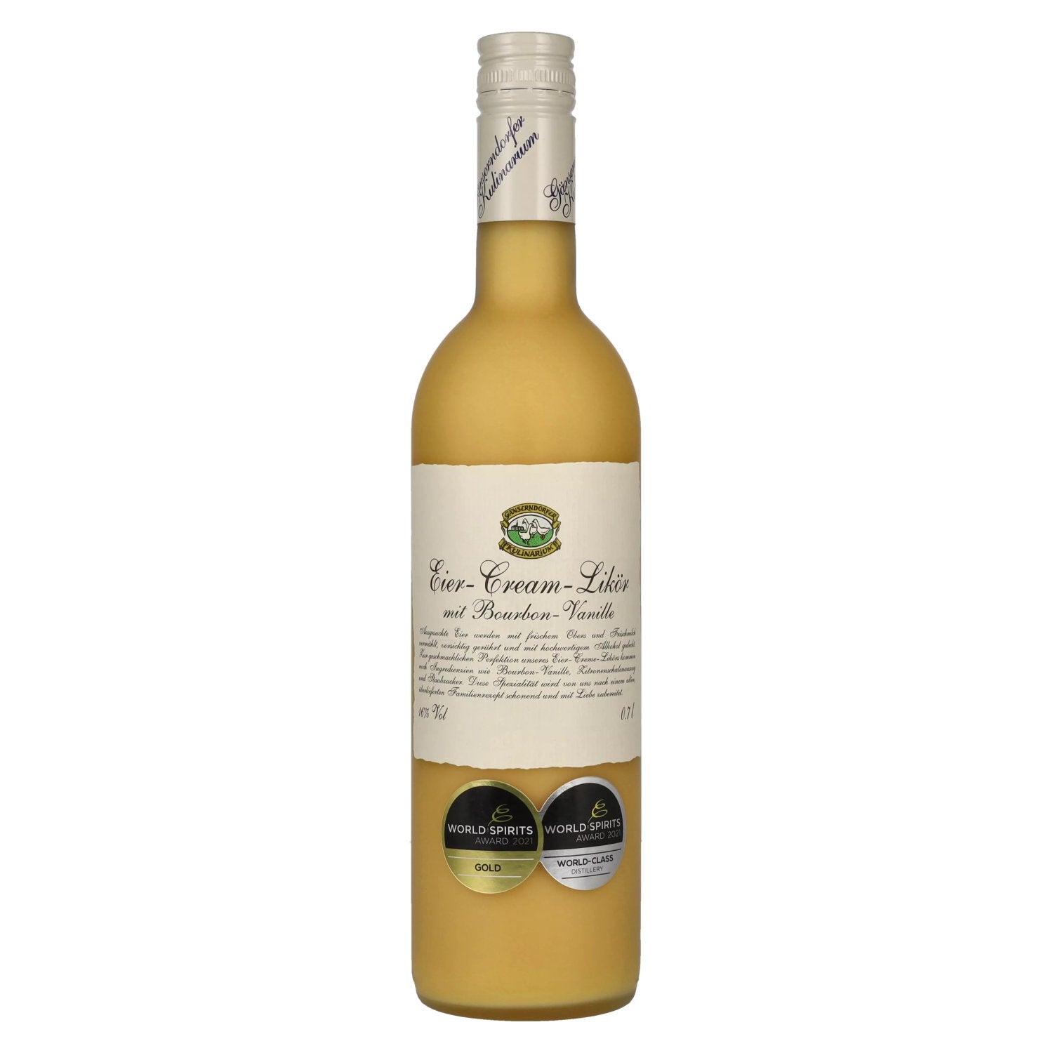 Gänserndorfer Kulinarium Liqueur de crème d'œufs à la vanille Bourbon 16% vol. 0,7l