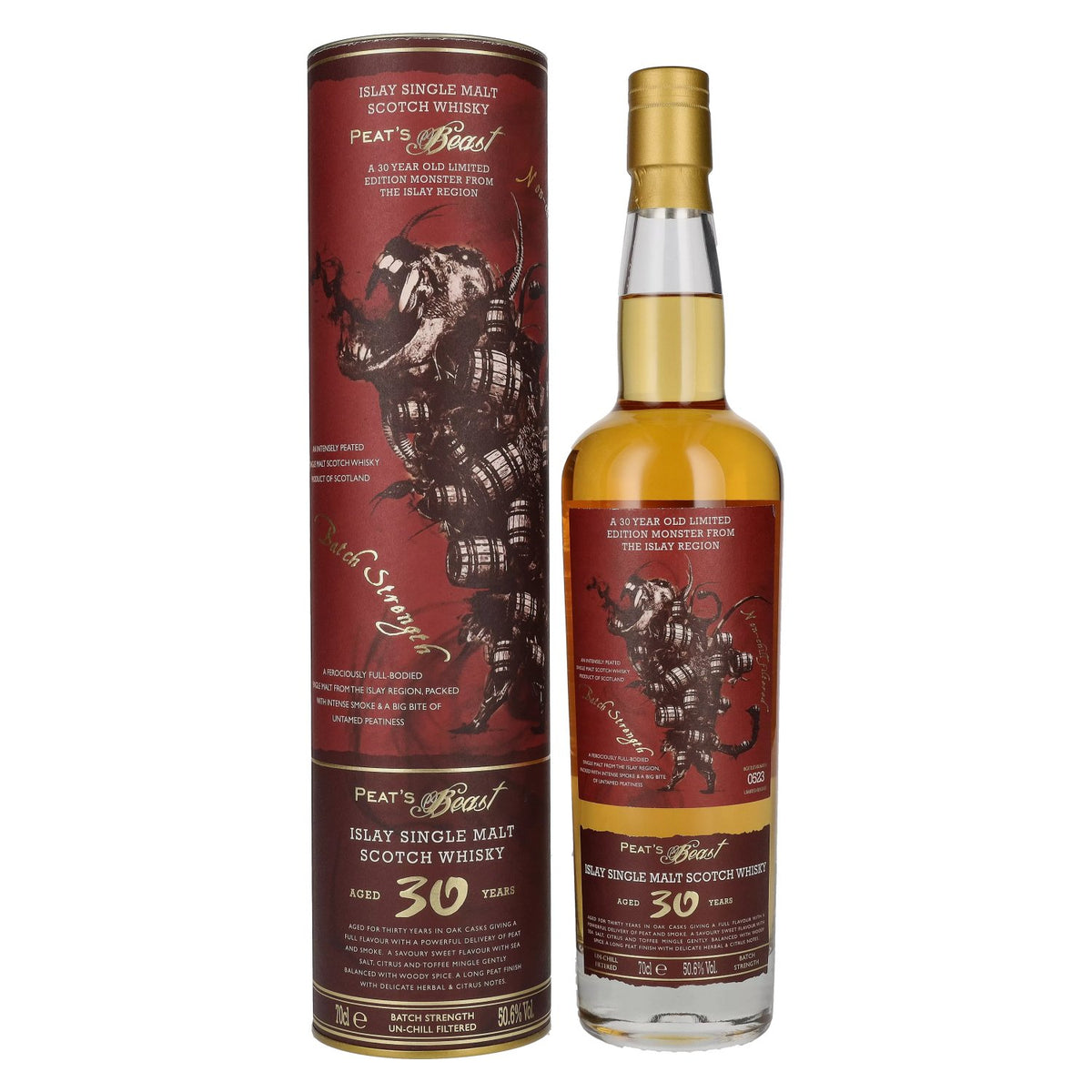 Peat's Beast 30 Years Old Islay Single Malt Limited Edition 50,6% vol. 0,7 l in geschenkverpakking